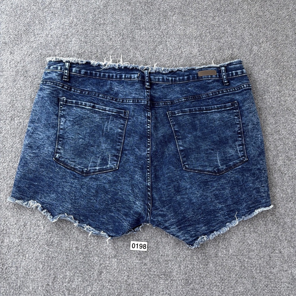 Vince Blue Shorts Womens 24 2X Denim Distressed Cutoff Frayed Hem Stretch Booty‎ - Picture 2 of 8